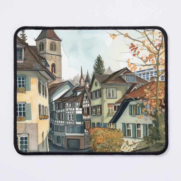 Item preview, Watercolor Design of Winterthur - Switzerland designed and sold by Sketch-Shack.