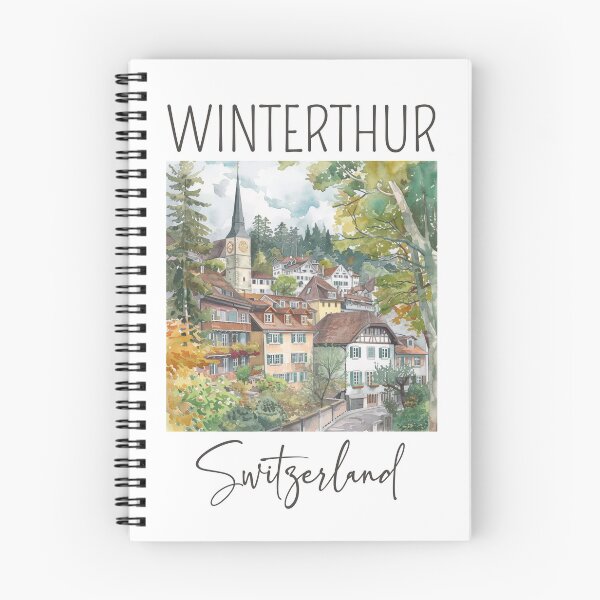 Item preview, Watercolor Design of Winterthur - Switzerland  designed and sold by Sketch-Shack.