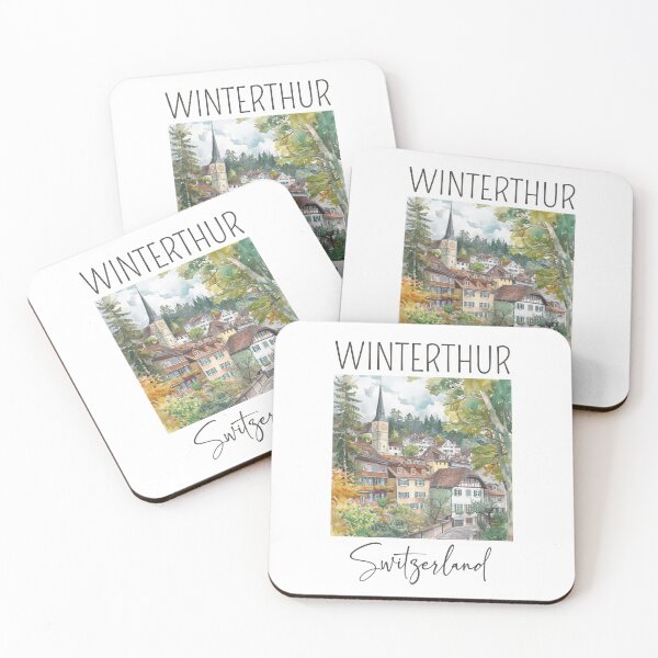 Item preview, Watercolor Design of Winterthur - Switzerland  designed and sold by Sketch-Shack.