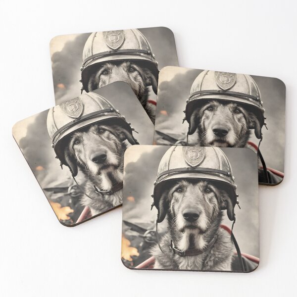 Item preview, Irish Wolfhound Vintage Firefighter #13 designed and sold by TheHotEnd.
