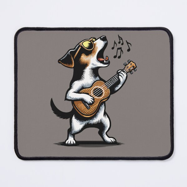 Item preview, Dog Playing Guitar Singing Jack Russel Terrier Dog Funny designed and sold by d247.