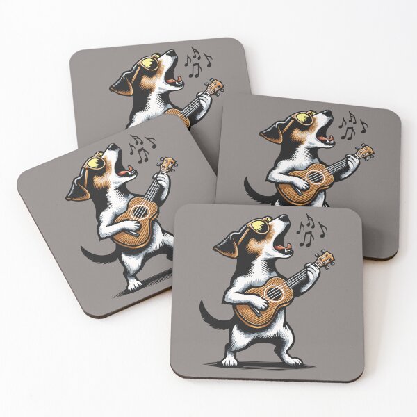 Item preview, Dog Playing Guitar Singing Jack Russel Terrier Dog Funny designed and sold by d247.