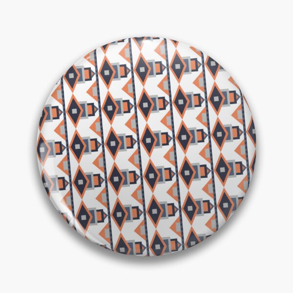 Item preview, Orange & White Contrasting Geometry Seamless Continuous Pattern Textile  designed and sold by Alchemy-A-La-G.