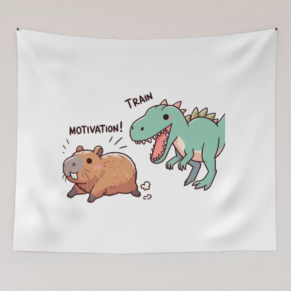Item preview, Exercise Motivaiton: Cute Capybara designed and sold by LemuellTrends.