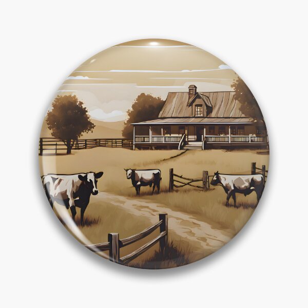 Item preview, Cattle Ranch - Rural Landscape designed and sold by colorvisionart.