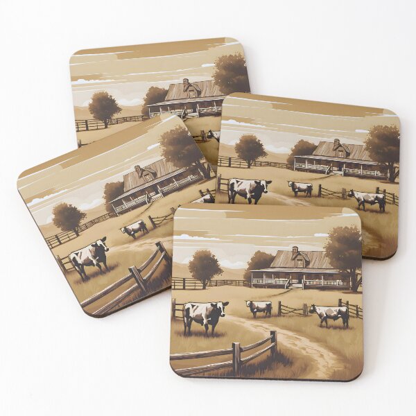 Item preview, Cattle Ranch - Rural Landscape designed and sold by colorvisionart.