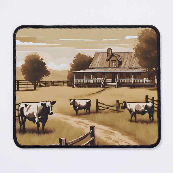 Item preview, Cattle Ranch - Rural Landscape designed and sold by colorvisionart.