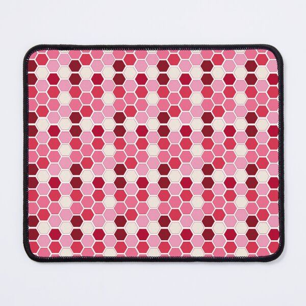 Item preview, patrón hexagonal rojo rosa designed and sold by Yesshellojess.