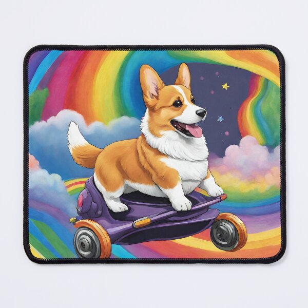 Item preview, Dog riding in the rainbow  designed and sold by tetisola.