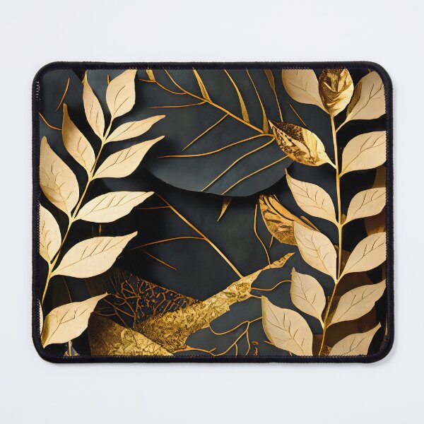 Item preview, Leaf, Leaves, Forest, Foliage, Nature, Tree, Plants, Gold, Layered Paper, Paper Cut, Black designed and sold by Golden-Feathers.