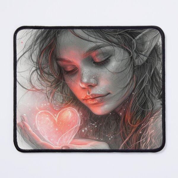 Item preview, Glowing heart fairy valentine designed and sold by fairyfreak.