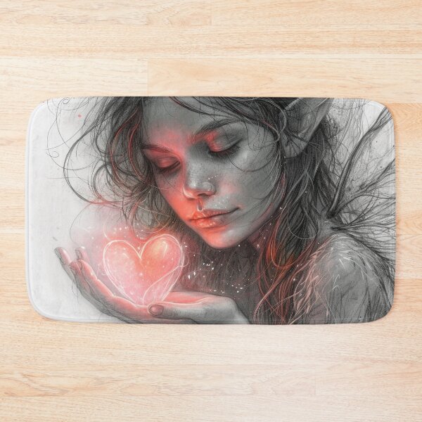 Item preview, Glowing heart fairy valentine designed and sold by fairyfreak.