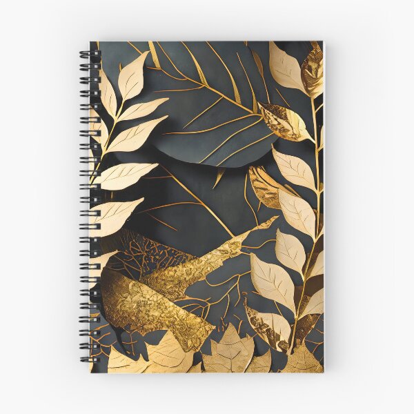 Item preview, Leaf, Leaves, Forest, Foliage, Nature, Tree, Plants, Gold, Layered Paper, Paper Cut, Black designed and sold by Golden-Feathers.