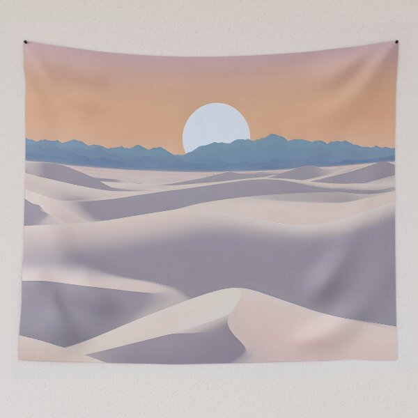 Aperçu de l'œuvre L'immensité des sables blancs créée et vendue par colorvisionart.