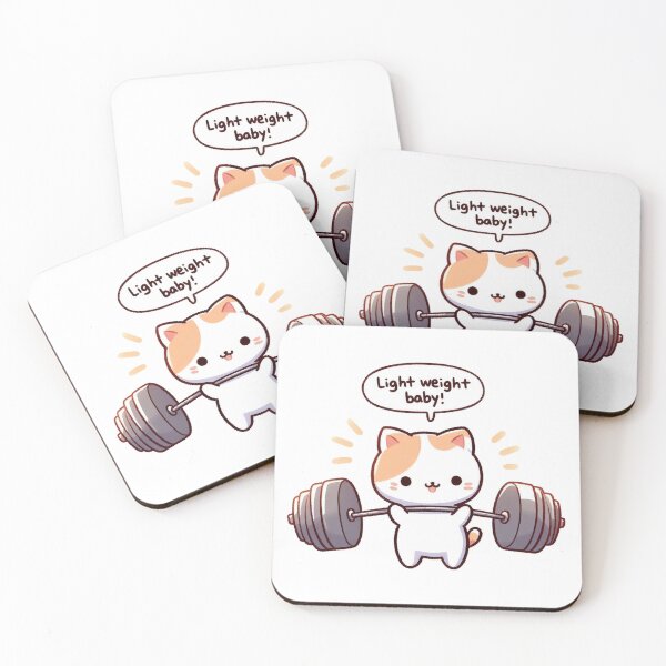 Item preview, Powerlifting: Cute Cat designed and sold by LemuellTrends.