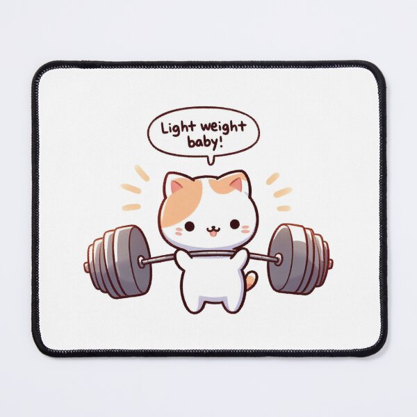 Item preview, Powerlifting: Cute Cat designed and sold by LemuellTrends.