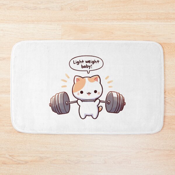 Item preview, Powerlifting: Cute Cat designed and sold by LemuellTrends.