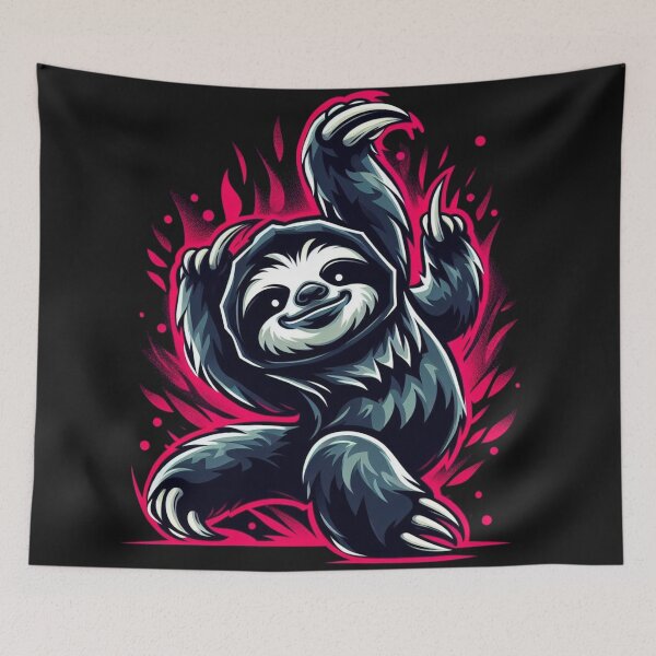 Item preview, Breakdance fire sloth designed and sold by MiroArtAbstra.