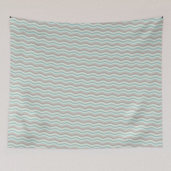 Item preview, Pastel Blue & Pink Waves Seamless Continuous Pattern Textile  designed and sold by Alchemy-A-La-G.