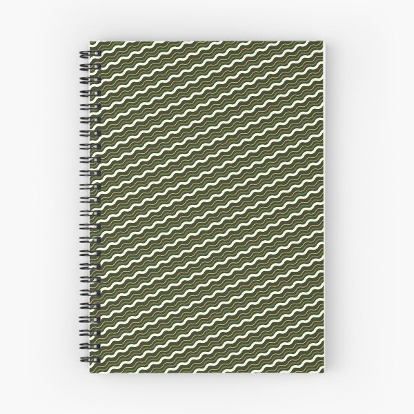 Item preview, Green White & Peach Waves Seamless Continuous Pattern Textile  designed and sold by Alchemy-A-La-G.