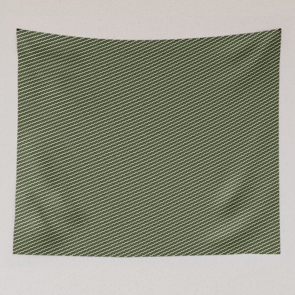 Item preview, Green White & Peach Waves Seamless Continuous Pattern Textile  designed and sold by Alchemy-A-La-G.