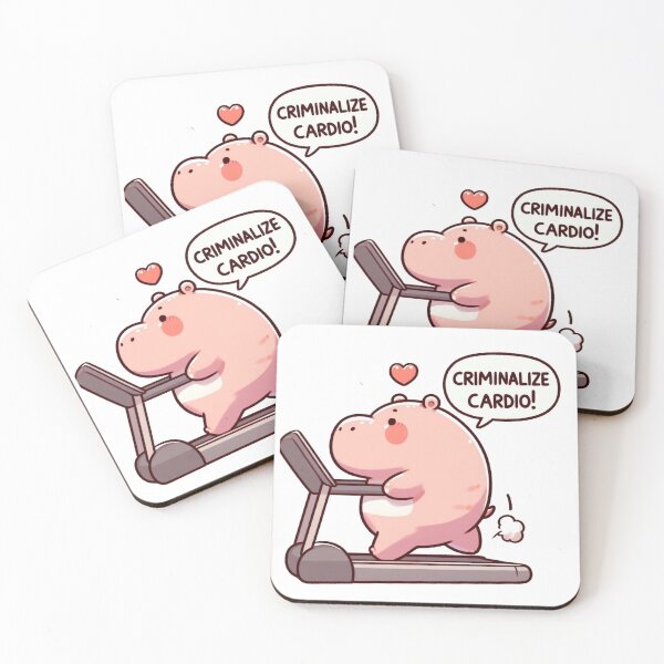 Item preview, Criminalize Cardio: Cute Hippo designed and sold by LemuellTrends.