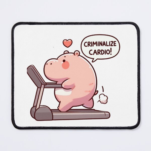 Item preview, Criminalize Cardio: Cute Hippo designed and sold by LemuellTrends.