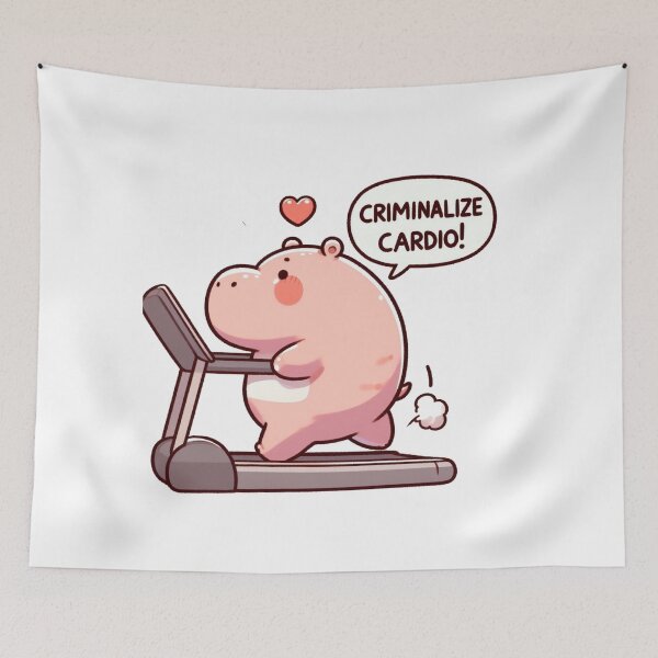 Item preview, Criminalize Cardio: Cute Hippo designed and sold by LemuellTrends.
