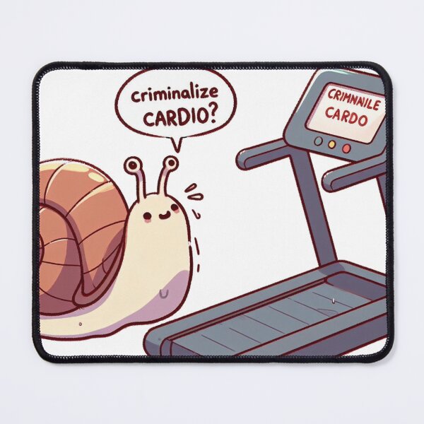 Item preview, Criminalize Cardio: Cute Slug designed and sold by LemuellTrends.