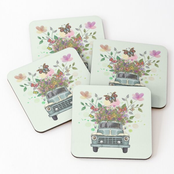 Item preview, Spring Flower Vintage Pickup Truck designed and sold by Cute & Sassy Custom Gifting Boutiques.