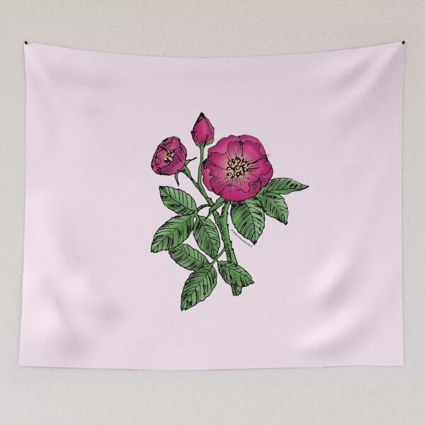 Item preview, Deep Pink Globular Rose Bloom Single 1-7 Petals Almost Flat designed and sold by Rachael Taylor.