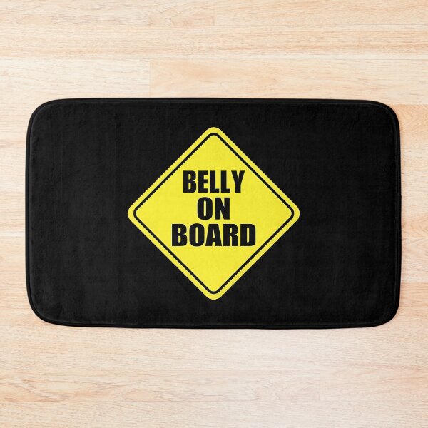 Artikelvorschau, Humorvolles Schwangerschaftswarnschild „Belly on Board“. entworfen und verkauft von JesterKrewArt.