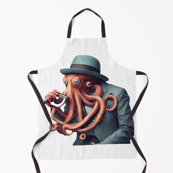 Item preview, Mr Octopus playing a harmonica in a one-man band designed and sold by tetisola.