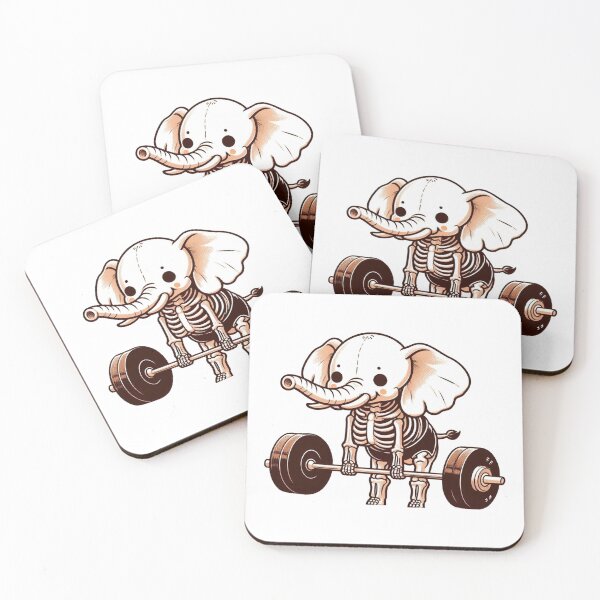 Item preview, Deadlift: Cute Elephant designed and sold by LemuellTrends.