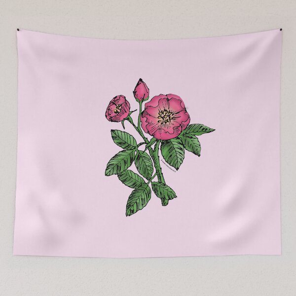Item preview, Mid Pink Globular Rose Bloom Single 1-7 Petals Almost Flat designed and sold by Rachael Taylor.