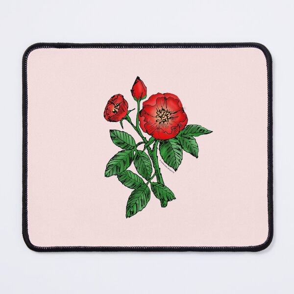 Item preview, Bright Red Globular Rose Bloom Single 1-7 Petals Almost Flat designed and sold by Rachael Taylor.