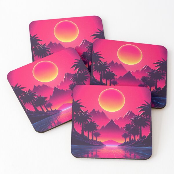 Item preview, Synthwave Sunset: Tropical Aura designed and sold by Mullet Monkey.