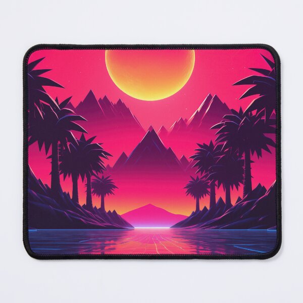 Item preview, Synthwave Sunset: Tropical Aura designed and sold by Mullet Monkey.