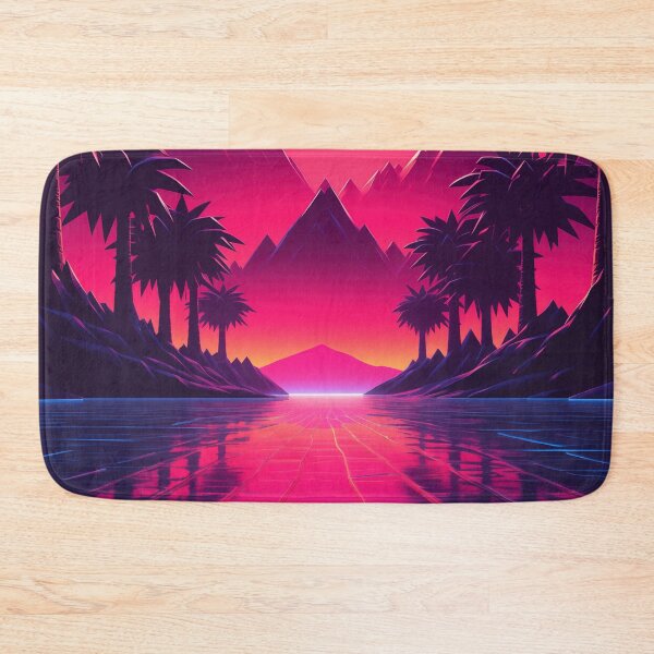 Item preview, Synthwave Sunset: Tropical Aura designed and sold by Mullet Monkey.