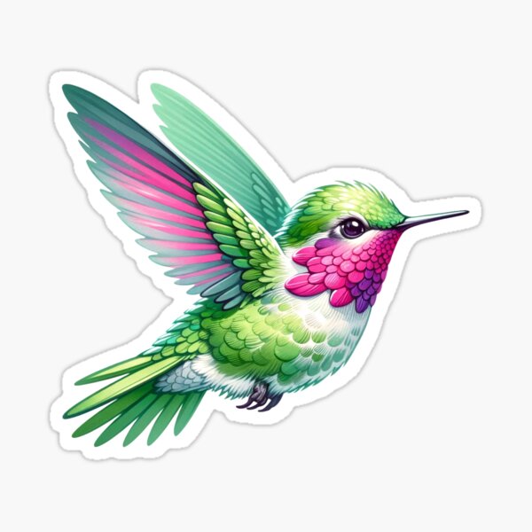 Item preview, Anna's Hummingbird Illustration designed and sold by digital-savant.