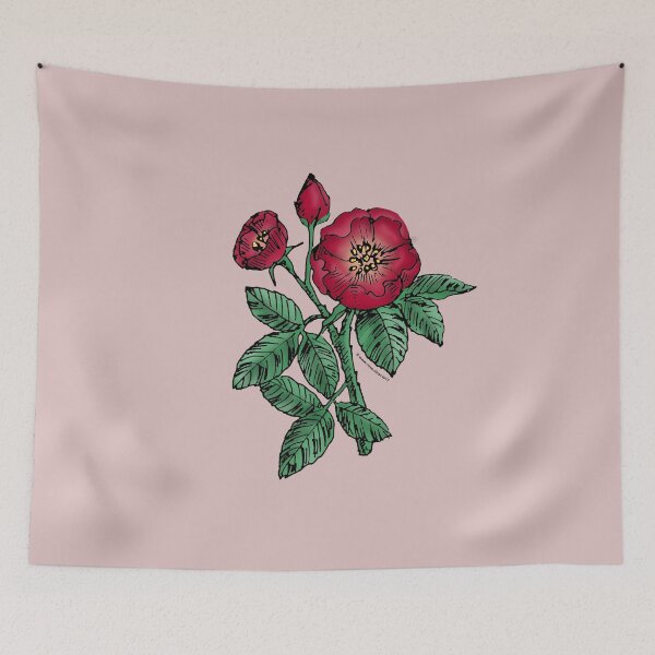 Item preview, Dark Red Globular Rose Bloom Single 1-7 Petals Almost Flat designed and sold by Rachael Taylor.