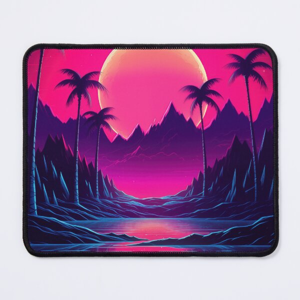 Item preview, Tropical Twilight Harmony: Ethereal Synthwave Oasis designed and sold by Mullet Monkey.