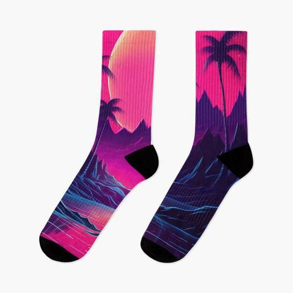Item preview, Tropical Twilight Harmony: Ethereal Synthwave Oasis designed and sold by Mullet Monkey.