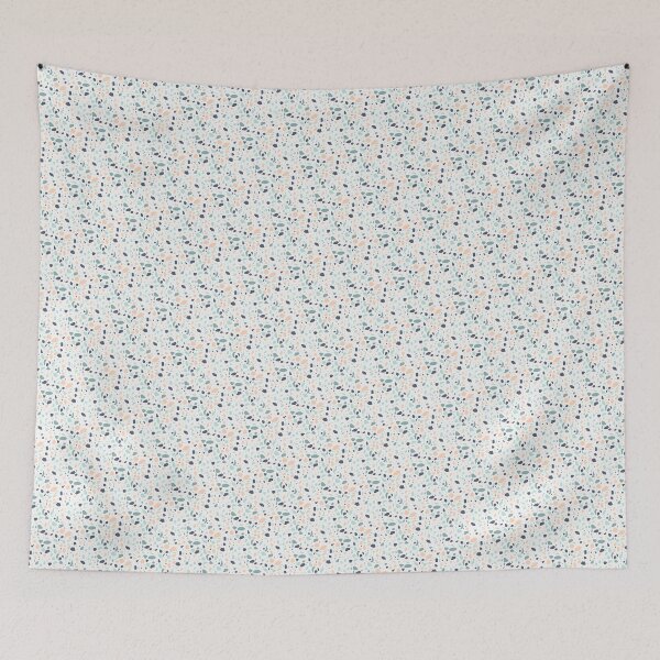 Item preview, Pastel Green & Peach Terrazzo Seamless Continuous Repeating Textile  designed and sold by Alchemy-A-La-G.