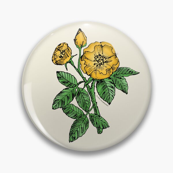 Item preview, Yellow Globular Rose Bloom Single 1-7 Petals Almost Flat designed and sold by Rachael Taylor.