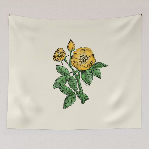 Item preview, Yellow Globular Rose Bloom Single 1-7 Petals Almost Flat designed and sold by Rachael Taylor.
