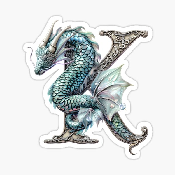 Item preview, Dragon Letter "K" designed and sold by BNikiDesigns.