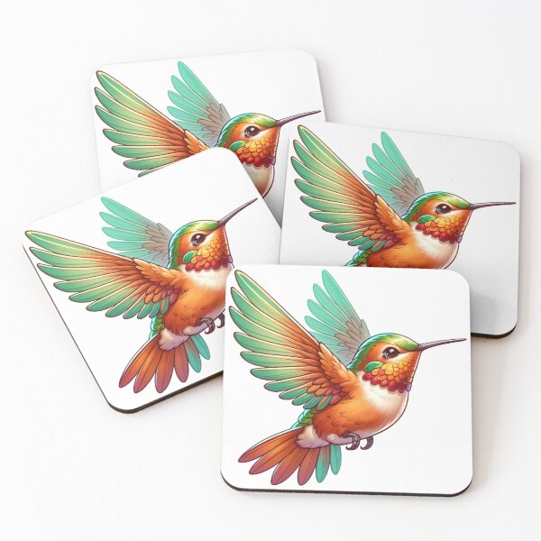 Item preview, Rufous Hummingbird Illustration designed and sold by digital-savant.