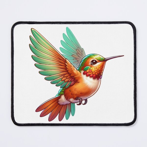 Item preview, Rufous Hummingbird Illustration designed and sold by digital-savant.
