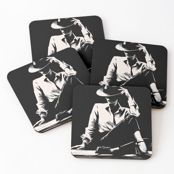 Item preview, Noir Crime Woman Sitting on a Table designed and sold by RESToRAPTOR.